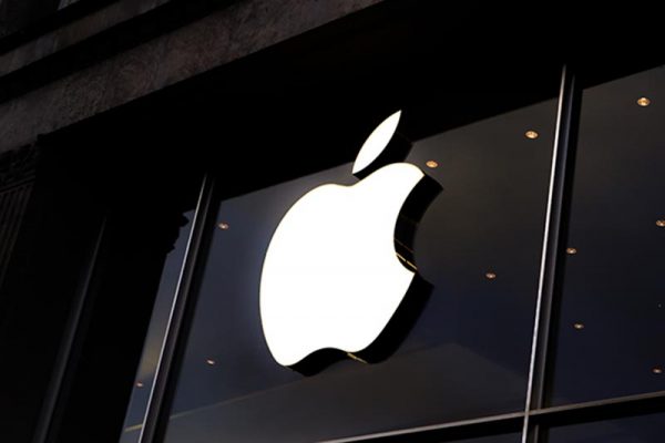 Apple storefront with logo