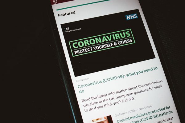 Coronavirus mobile web page