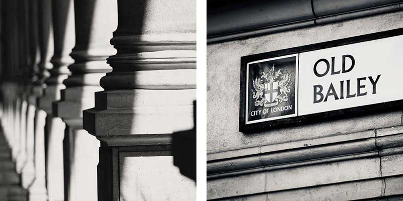 City of London court pillars